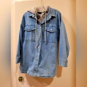 Denim shacket